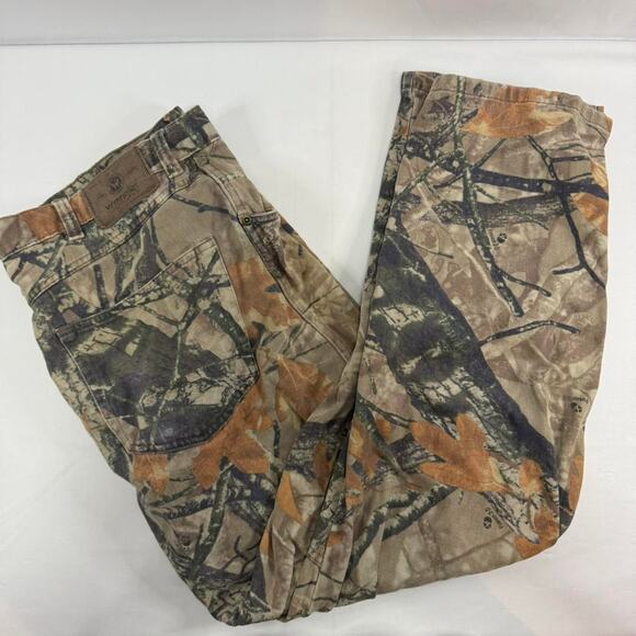Wrangler Brown Camo Pants Relaxed Fit Size 38x30 - Picture 1 of 7